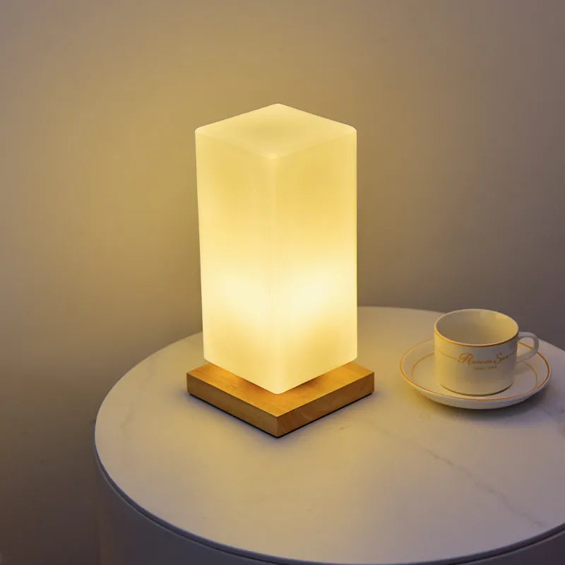 Nordic Decorative Glass Vase Table Lamp Bedroom Creative Simple Warm Night Light Atmosphere Bedside Lamp Japanese Wabi-Sabi