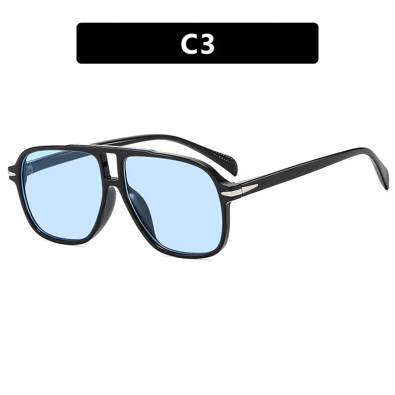 Retro Streetwear Geometric Pc Square Full Frame Glasses