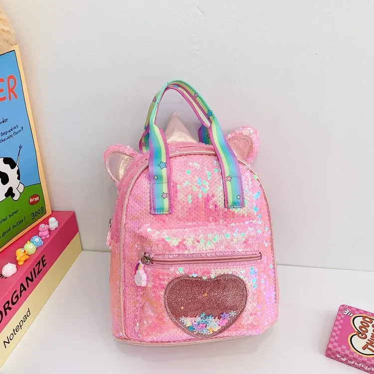 Heart Shape Casual Kids Backpack Functional Backpack