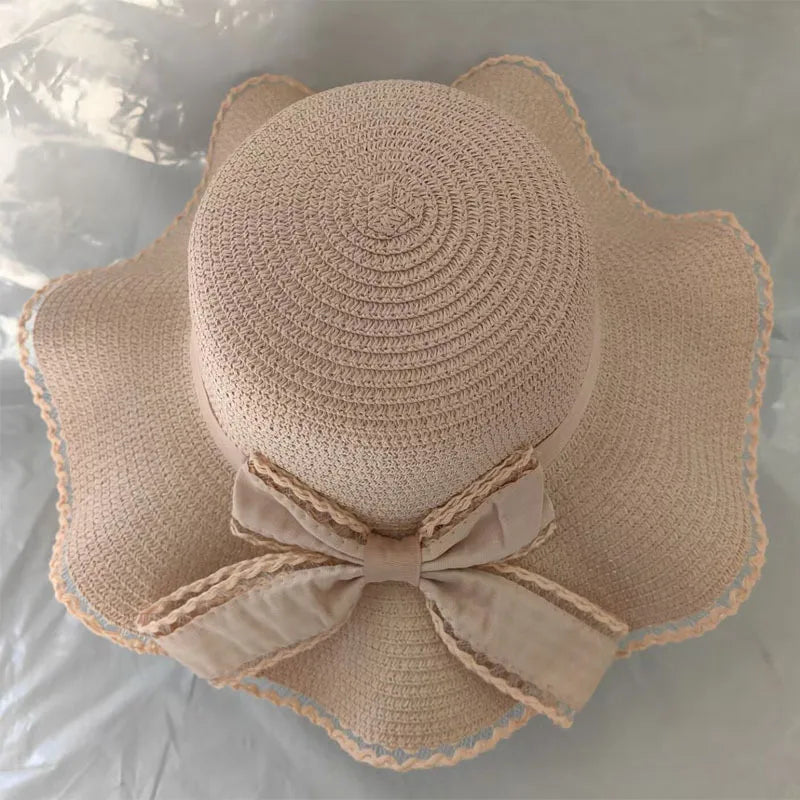 Women's Basic Simple Style Solid Color Big Eaves Straw Hat