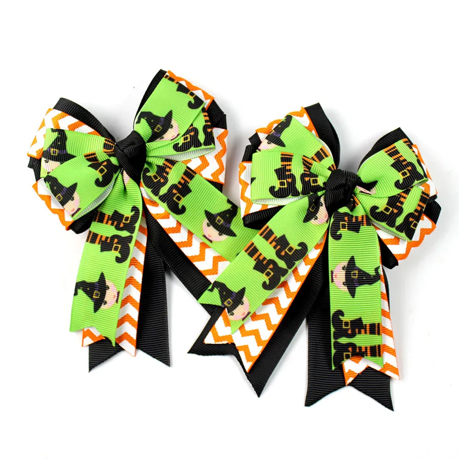 Halloween Butterfly Knot Ribbon Hair Clip Spider Ghost Girls Children's Funny Hair Accessories  Style