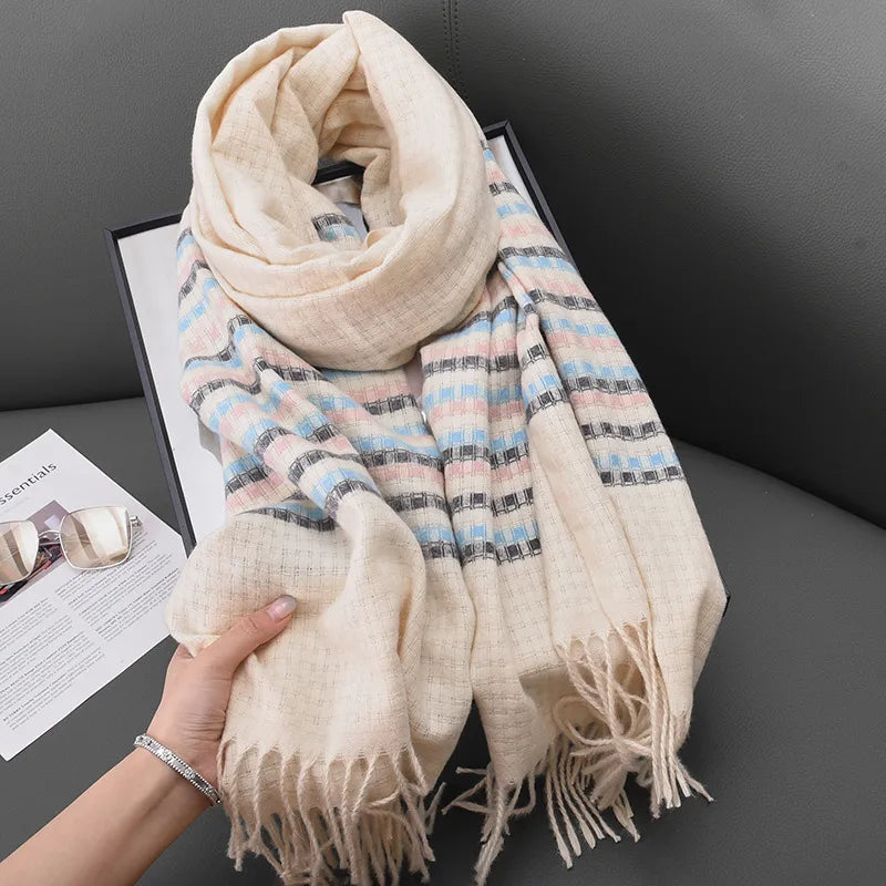 Women's Modern Style Classic Style Lattice Polyester Scarf
