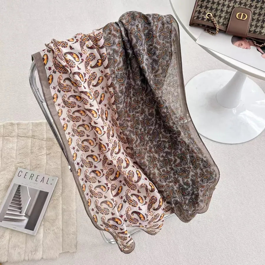 women's fashion star heart shape cotton and linen printing cotton linen scarves