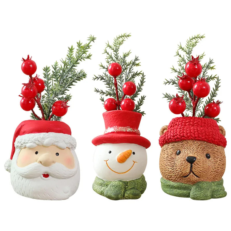 St. Far New Resin Christmas Dwarf Doll Santa Snowman Decoration Modern Artistic European Style Christmas Decorations Ornaments