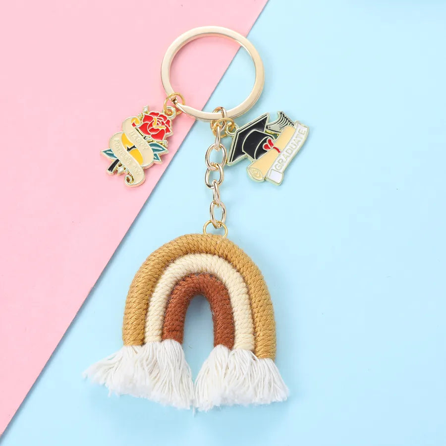 Casual Cute Luxurious Letter Alloy Asymmetrical Keychain