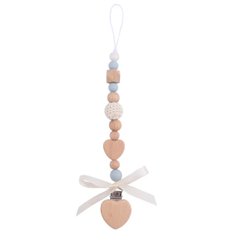 Cute Heart Shape Bow Knot Beech Silica Gel Baby Accessories