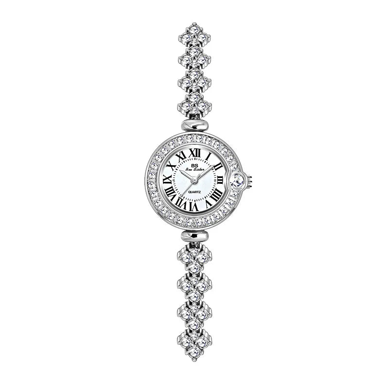 Elegant Luxurious Solid Color Single Folding Buckle Quartz Watch Women's Watches