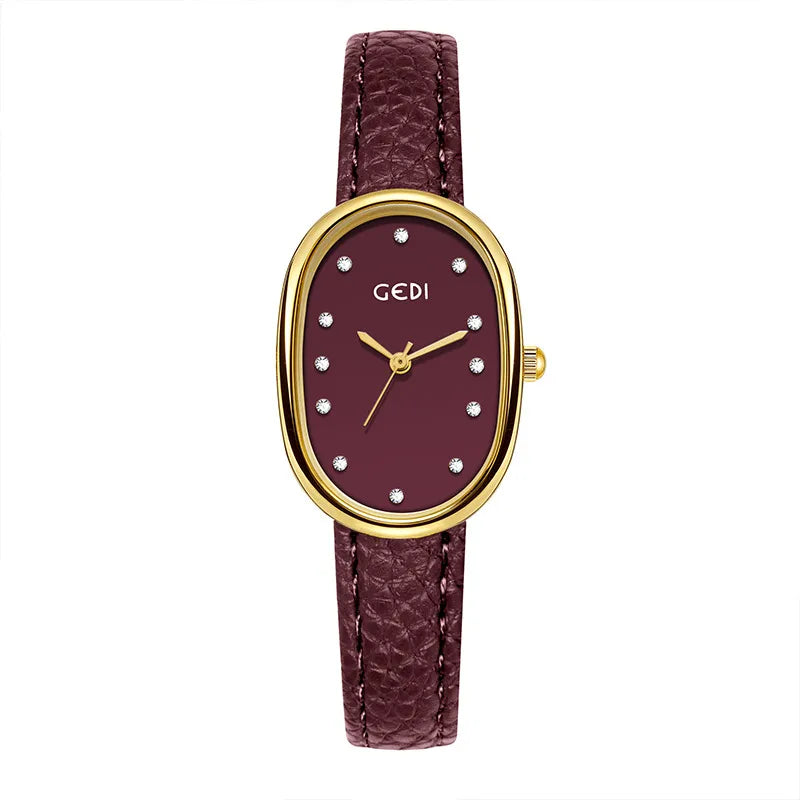 Simple Style Solid Color Buckle Quartz Watch Women's Watches