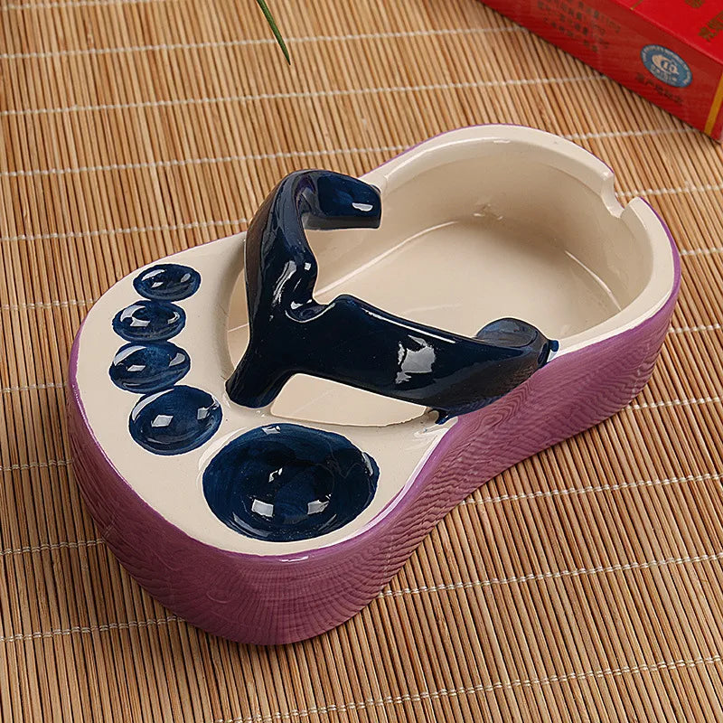 cute slippers white porcelain ornaments artificial decorations