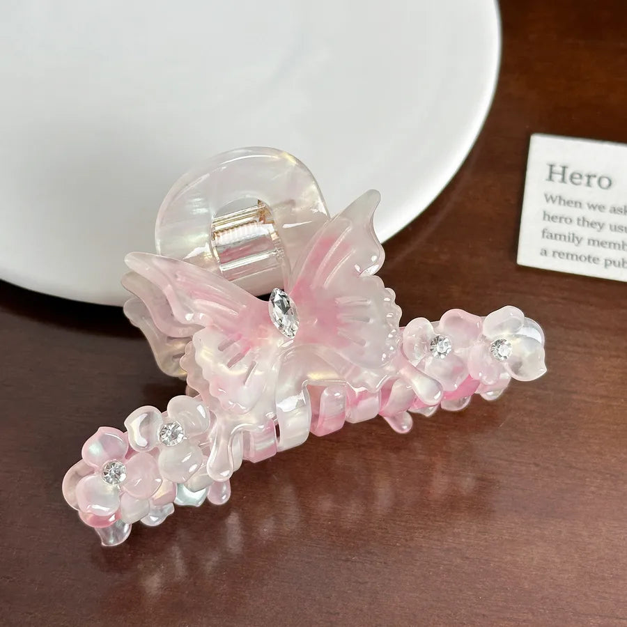 Dove High-End Diamond Butterfly Hair Clip Medium Size Versatile Hair Accessories For Women Acetate Material Hair Grips Tail Clips