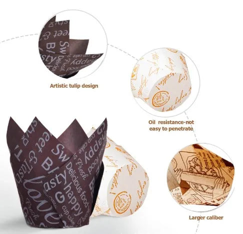 thanksgiving simple style letter paper cake cups