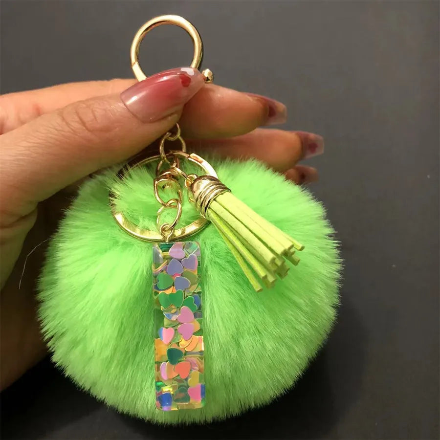 Simple Style Classic Style Letter Hairball Resin Unisex Bag Pendant Keychain