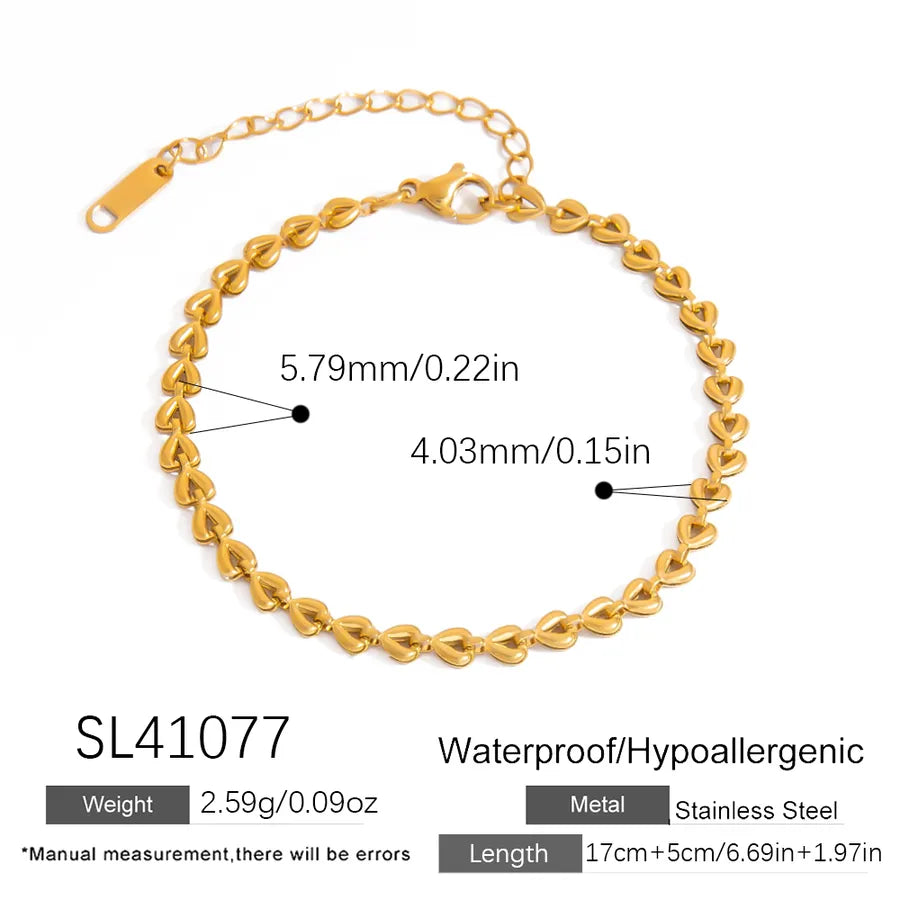 Elegant Glam Luxurious Infinity 304 Stainless Steel 18K Gold Plated Bracelets In Bulk