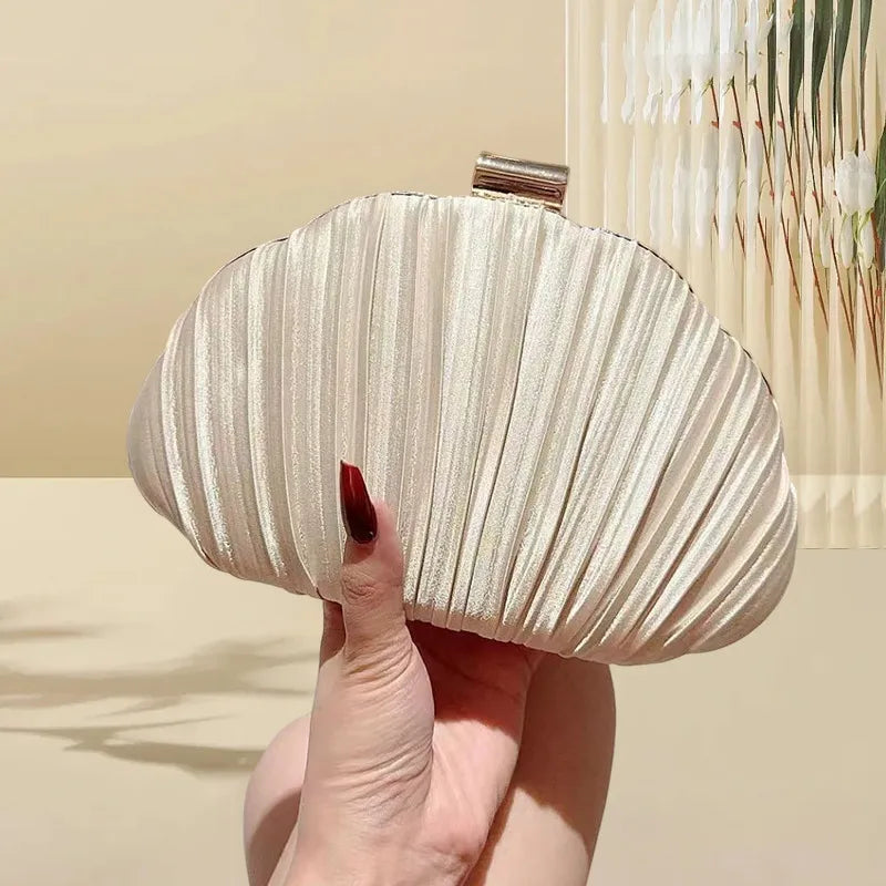Elegant Evening Clutch Bag For Women Chinese Style Cheongsam Handbag Fashionable Printed Polyester Oval Shaped Box Bag