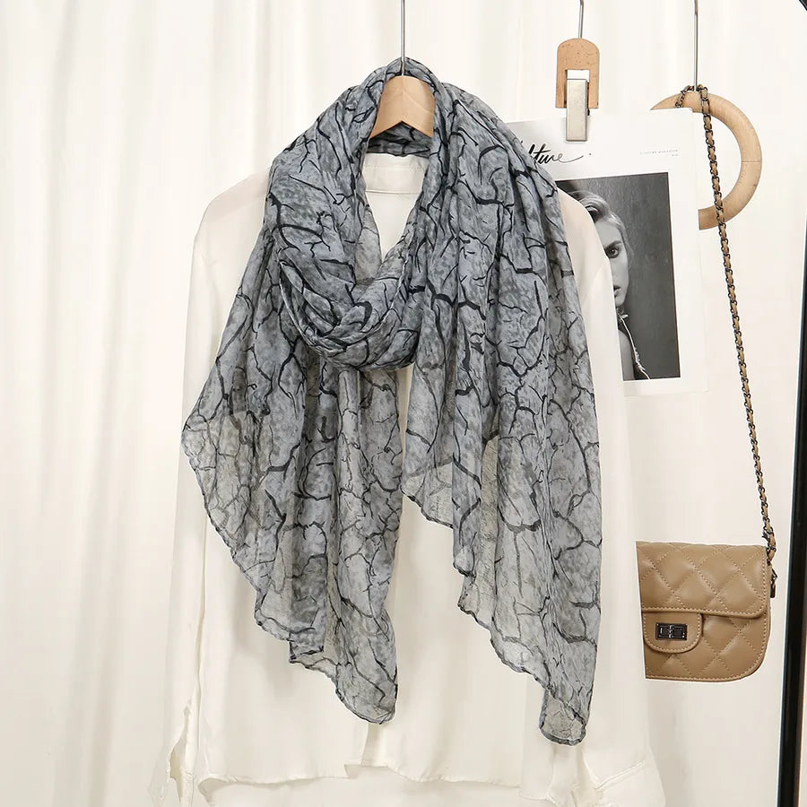 Women's Simple Style Color Block Voile Scarf