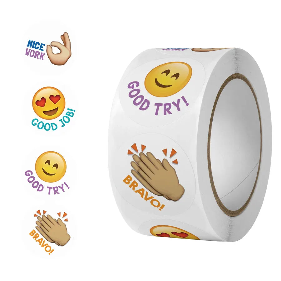 cute  Smile sticker children reward label sealing sticker