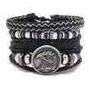 Hip-Hop Retro Geometric Pu Leather Alloy soft clay Braid Men's Bracelets