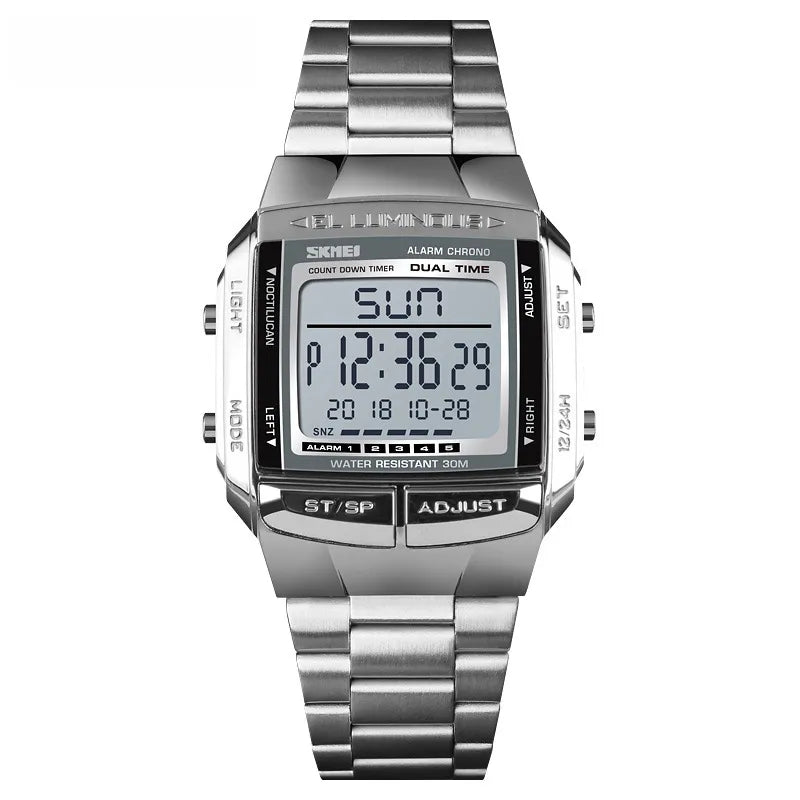 Time beauty multifunctional men's watch luminous waterproof sports electronic watch led watch electronic watch wholesale men