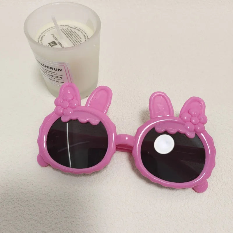 Sweet Simple Style Solid Color Resin Special-Shaped Mirror Full Frame Kids Sunglasses