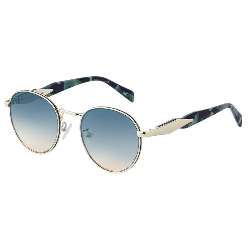 Lady Solid Color Pc Oval Frame Full Frame Men's Sunglasses