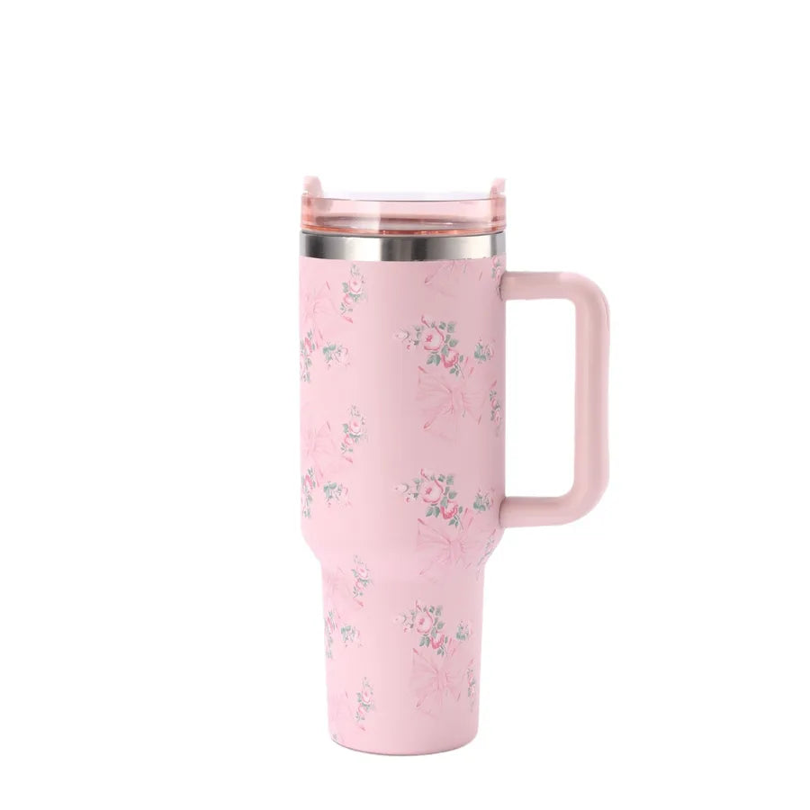Elegant Flower 304 Stainless Steel Thermos Cup 1 Piece