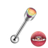 1 Piece Lip Rings Hip-Hop Cool Style Triangle Geometric Water Droplets 304 Stainless Steel Enamel Tongue Rings