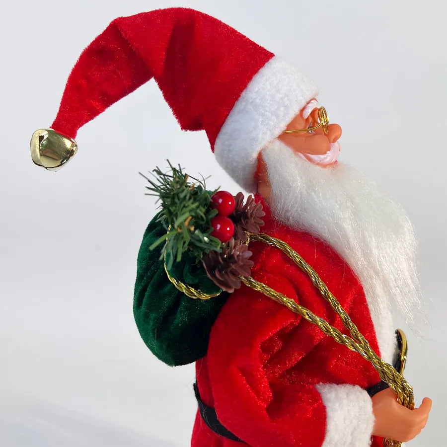 13-Inch Santa Claus Figure Christmas Decoration Standing Santa Claus Doll Window Display Decorations Festive Gift