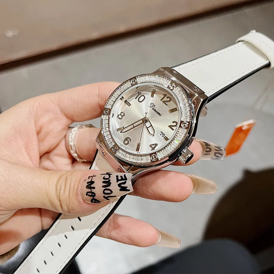 Elegant Solid Color Jewelry Buckle Quartz Watch Women's Watches