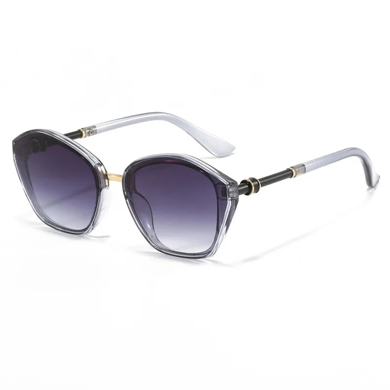 Casual Simple Style Streetwear Solid Color Pc Polygon Full Frame Women's Sunglasses