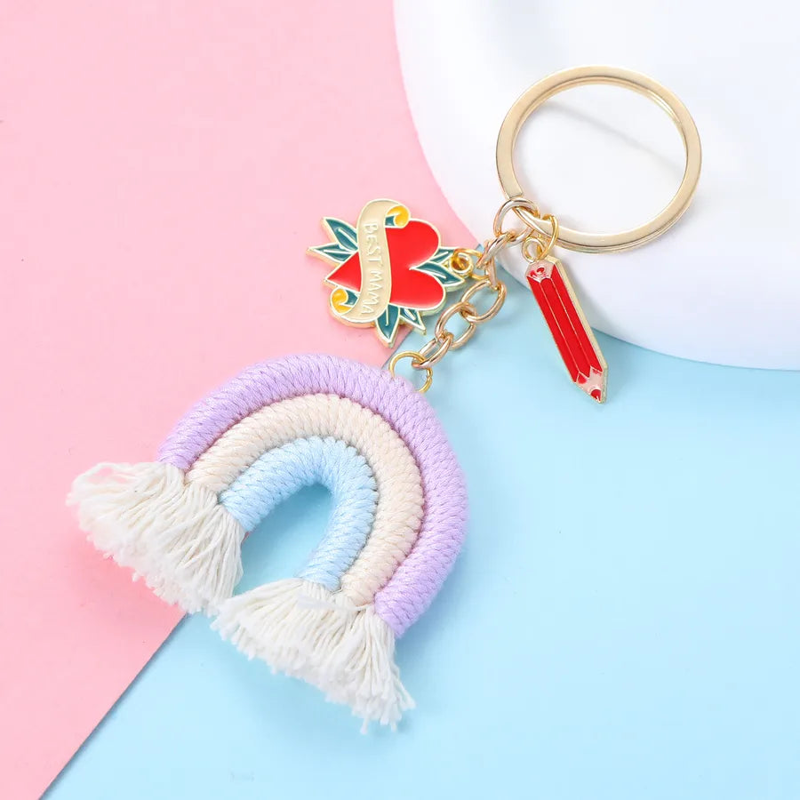 Casual Cute Luxurious Letter Alloy Asymmetrical Keychain
