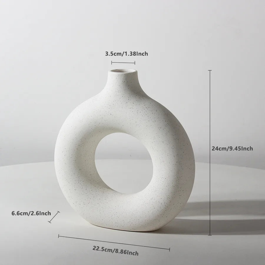 beige simple spotted ceramic hydroponic dry vase ornaments