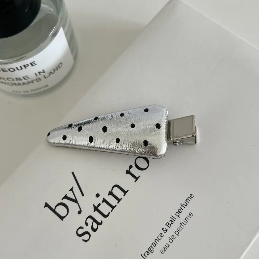 IG Style Elegant Cute Women's Polka Dots Pu Leather Alloy Hair Clip