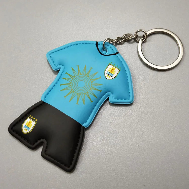 1 Piece Streetwear Color Block Football Player Plastic Unisex Keychain