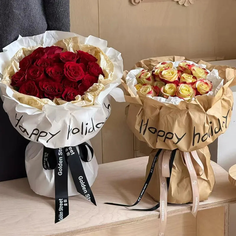 Simple Style Letter Kraft Paper Date Festival Gift Wrapping Supplies Party Supplies Gift Wrapping Supplies 10 PCS/Package