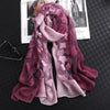 Women's Elegant Flower Polyester Silk Scarf