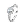 Moissanite Ring 925 Sterling Silver Gemstone Jewelry Women Wedding Rings