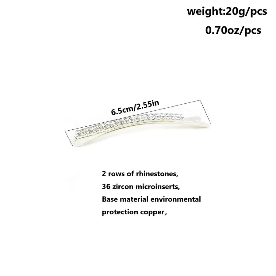 Sweet Commute Women's Geometric Copper Inlay Zircon Hair Clip