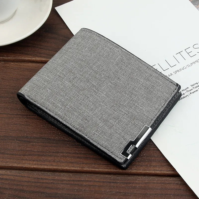 men's short wallet korean leisure large-capacity wallet card holder multi-card ultra-thin clutch