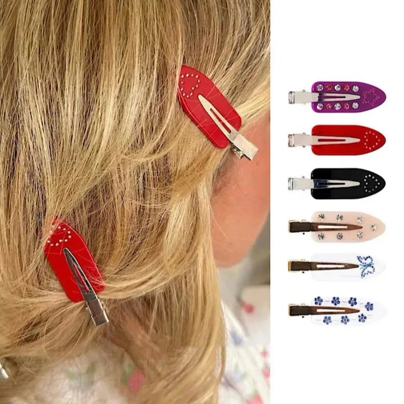 Cute Women's Star Heart Shape Butterfly Alloy Acetic acid sheets Hair Clip