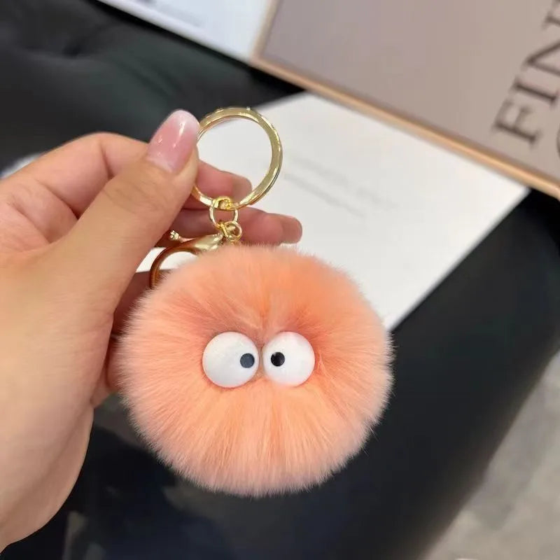 Cartoon Style Cartoon Imitate rex rabbit fur Bag Pendant Keychain
