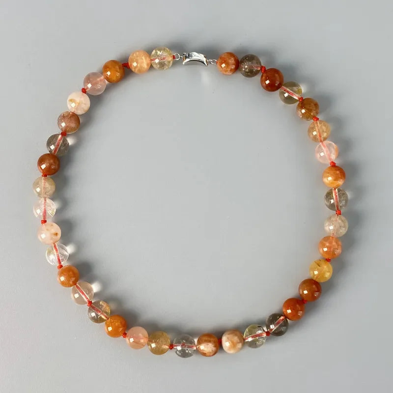 Elegant Color Block natural stone Copper Necklace In Bulk