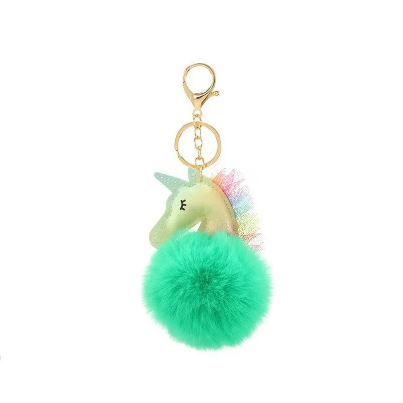 simple style color block alloy women's keychain
