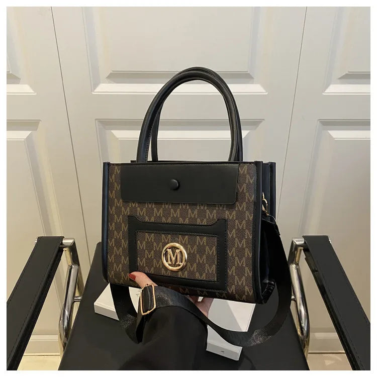 Fashion Printing  Fashionable New Large Capacity Texture Gilding Letters Women's Tote Messenger Shoulder Handbag