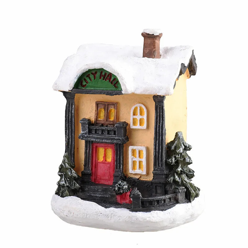 Christmas Cute House Resin Party Ornaments