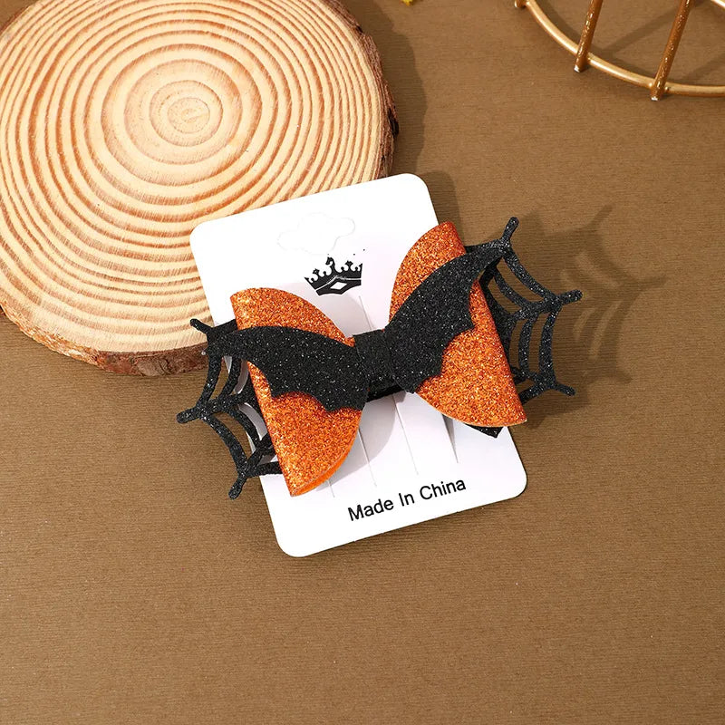 Women's Hip-Hop Funny Halloween Pattern Bow Knot Alloy Hair Clip