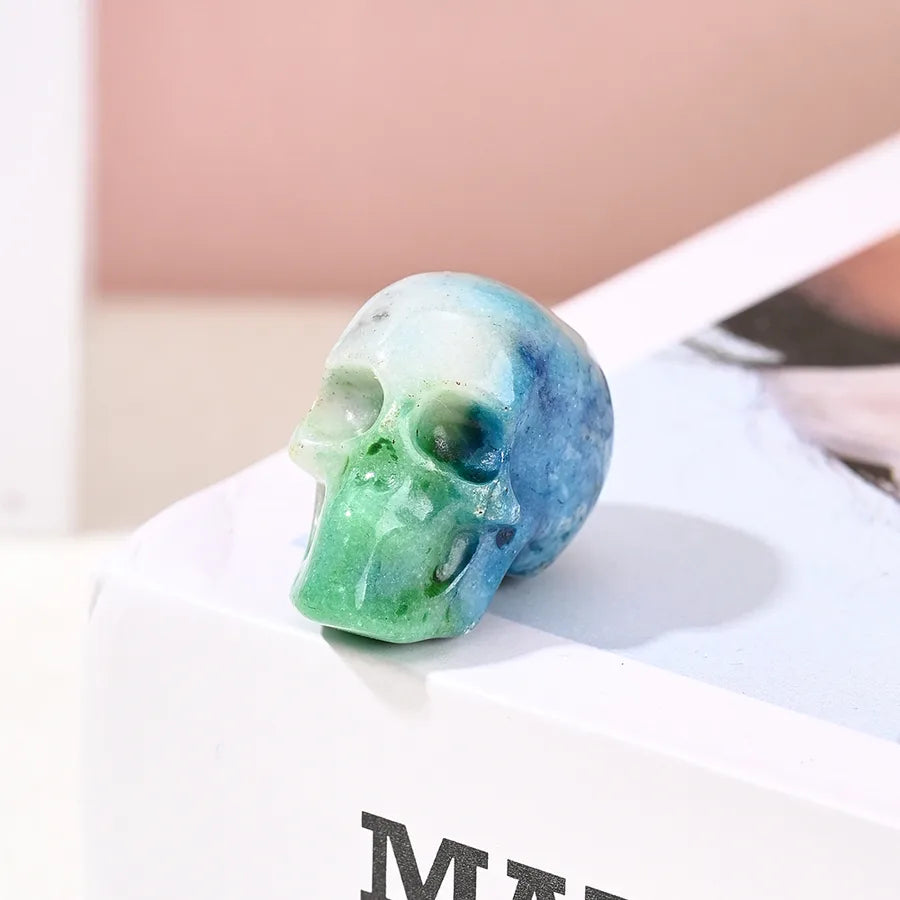 Halloween Elegant Handmade Simple Style Skull natural stone Ornaments Artificial Decorations