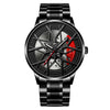 retro geometric single folding buckle quartz men's watches