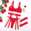 lattice sheer bra v neck sexy polyester low waist see-through sexy lingerie