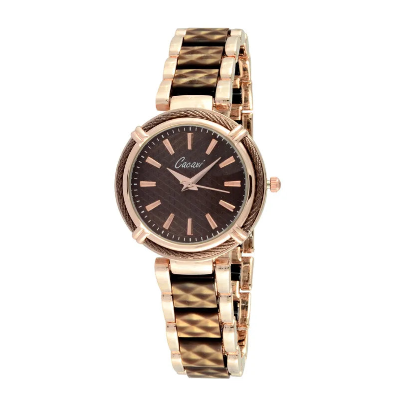 Simple Style Classic Style Solid Color Jewelry Buckle Quartz Watch