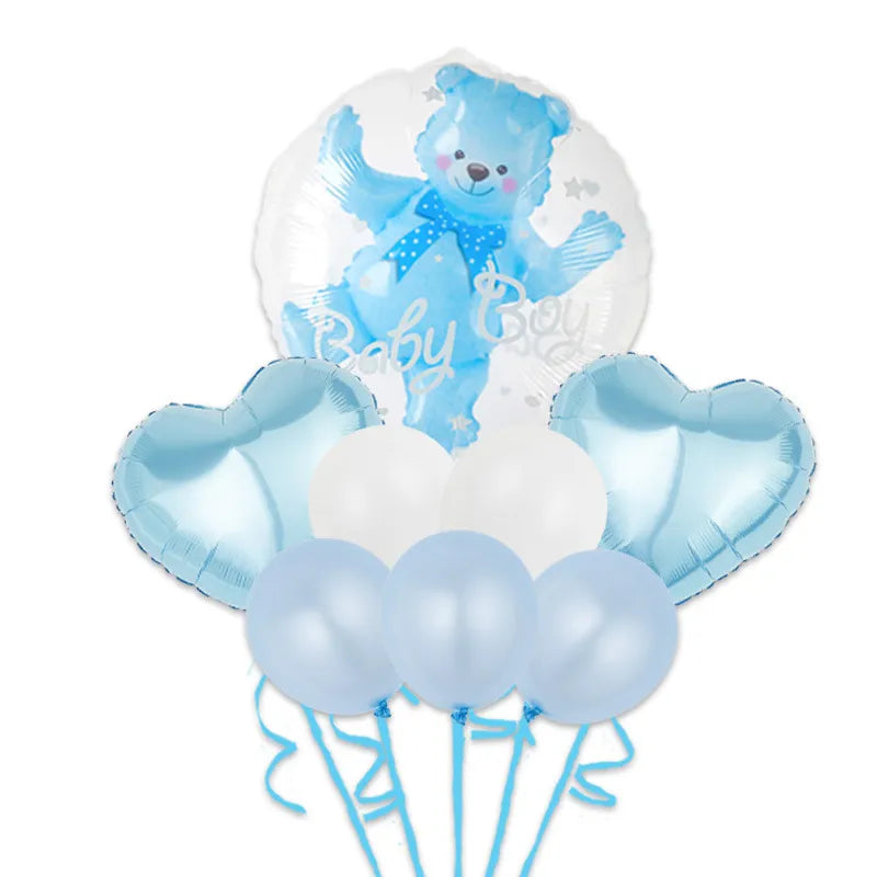 birthday bear aluminum film party balloons 1 set